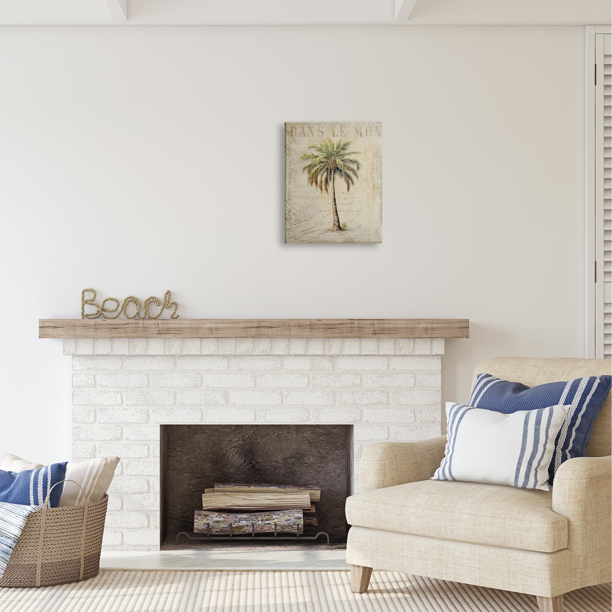 Stupell Industries Vintage Palm Tree Canvas Wall Art by Andrea Haase