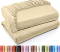 Utopia Bedding Queen Fitted Sheets - Soft Brushed Microfiber | Deep Pocket Design, Easy Care (Beige, 2-Pack)