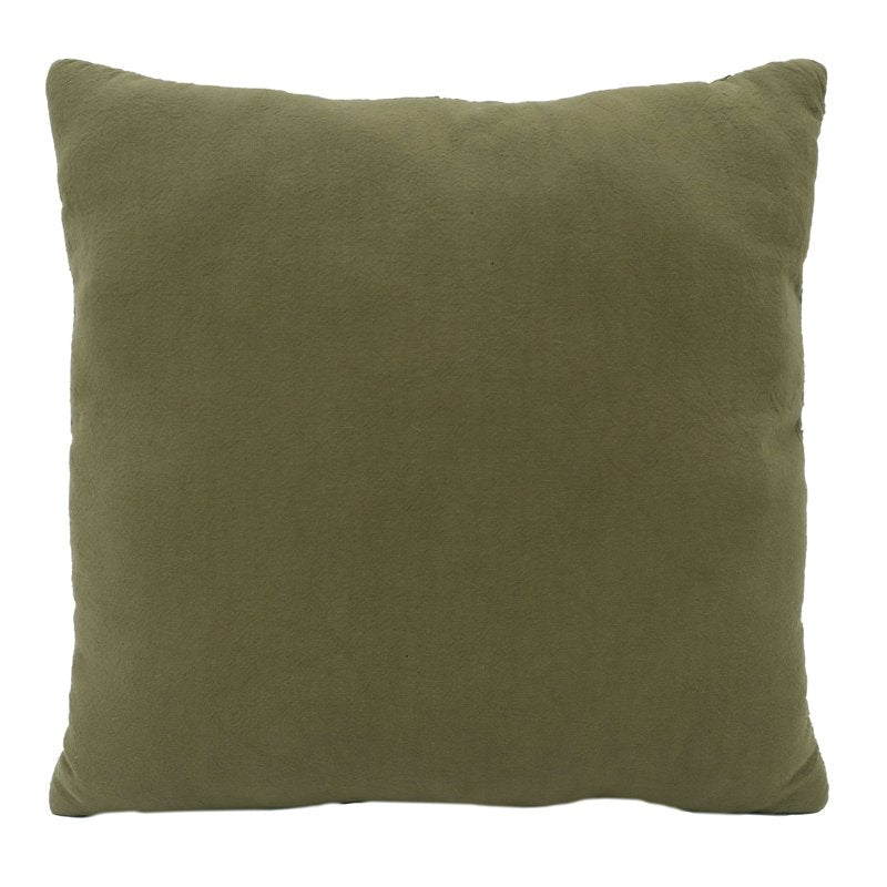 Olive Windowpane Throw Pillow 18x18 Decorative Cushion for Home