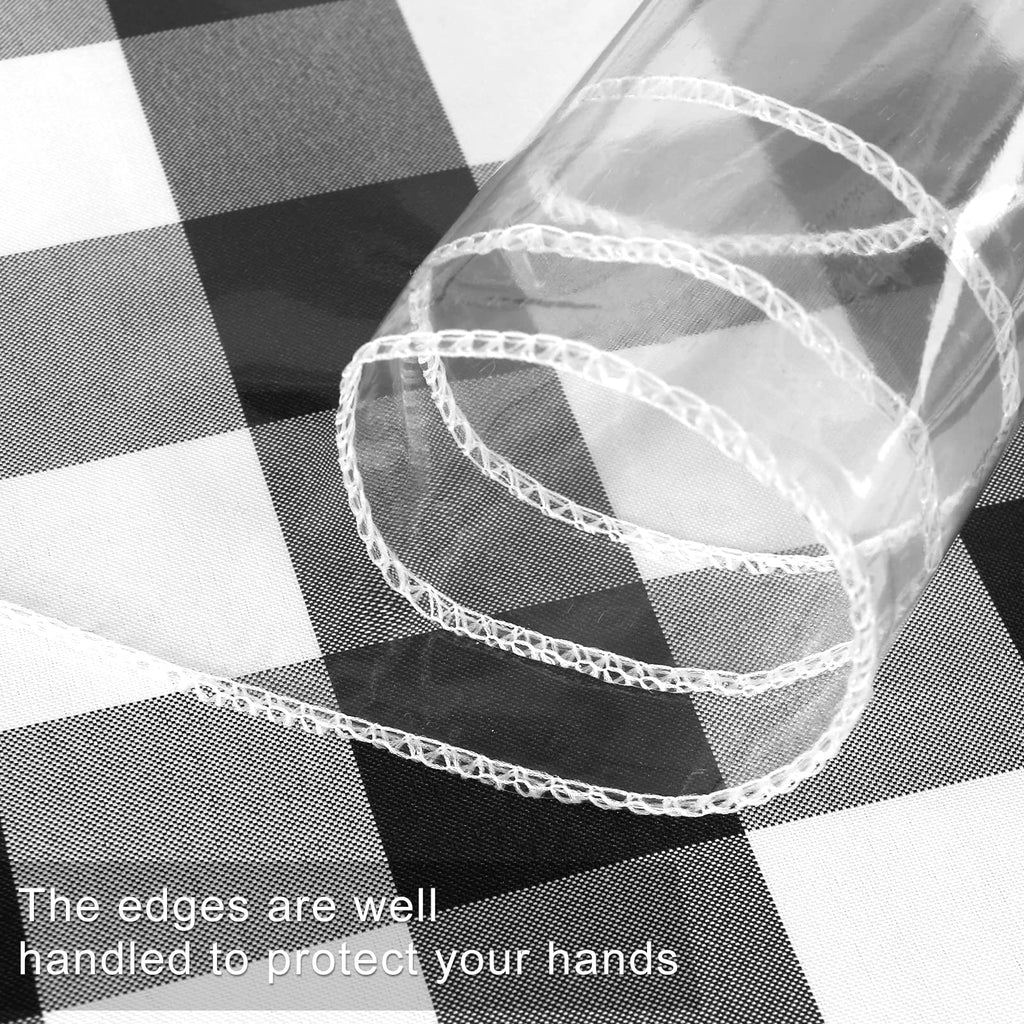 XWZO Clear Plastic Tablecloth Rectangle - 100% Waterproof Oilproof Stain Resistant Wipeable Vinyl Table Cloth, Transparent Cover Protector for Dining, Parties, 70 x 108 Inch