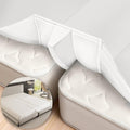 3-in-1 Bed Bridge Twin to King Converter, Split King Gap Filler for Adjustable Bed with Fitted Sheet, for King Size Mattresses, Mattress Connector to Close Gap, No-Slip Mattress Bridge, White