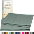 California Design Den Pillowcase Set | Standard Queen Size, 400 Thread Count, 100% Cotton Sateen, Soft Sage Green - Set of 2