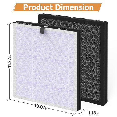 GoKBNY HY4866 HEPA Replacement Filter Compatible with MORENTO HY4866,WESTHEY HY4866, YIOU M1 ＆ FETIONS FT5000 Purifier, 4 Pack (4 Pack + 8 Extra Pre-Filter) Multifunctional Version Violet