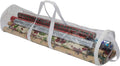 Simplify Clear Gift Wrap Storage Bag - Holds 30" Long Wrapping Paper Rolls | Zipper Closure | Red