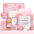 Joyliss Valentines Day Gifts for Her, Birthday Gifts for Women, Get Well Soon Gift Basket Care Package Self Care Gifts Valentine's Day Gift with Flannel Blanket for Women Mom Girlfriend Sister Wife