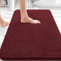 OLANLY Bath Rugs - Extra Soft Absorbent Chenille Mats | Quick Dry, Machine Washable, 30x20, Andorra Red-Brown