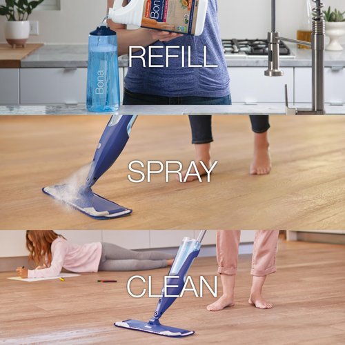 Bona Hardwood Floor Cleaner Refill - 64 fl oz - Cedar Wood - Refill Spray Mops and Spray Bottles - Residue-Free Floor Cleaning Solution for Hardwood Floors