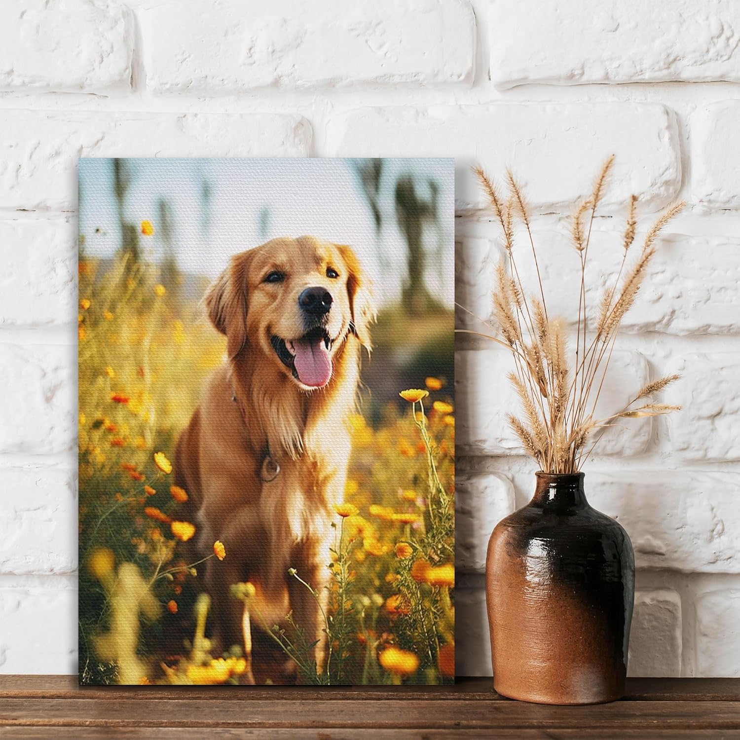 SPECPIX Custom Canvas Prints with Your Photos Customized Canvas Wall Art Personalized Canvas Pictures Gifts for Pet Dog Baby Family Mom Dad Men Women Couple Boyfriend Girlfriend Framed 16x20