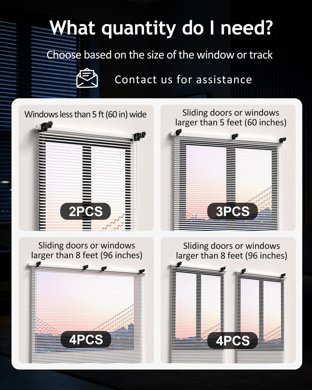 Over Blinds Curtain Rod Brackets for Outside Mounted, No-Drill Blinds Curtain Rod Holders for 1.3-2" Rectangular Headrails, Tool-Free & No Wall Damage, Apartment & Renter Friendly (Set of 3, Black)