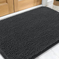 OLANLY Dog Door Mat - Absorbent Non-Slip Chenille Mat for Muddy Paws | 32x20 Dark Grey Indoor Carpet