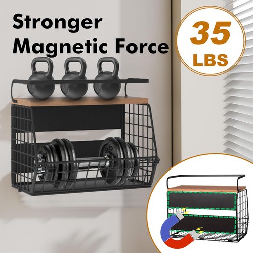Clothink Magnetic Shelf for Fridge,Onion and Potato Spice Snacks Fruit and Vegetable Storage and Organizer,Wire Basket for Pantry,Kitchen Countertop,RV and Laundry
