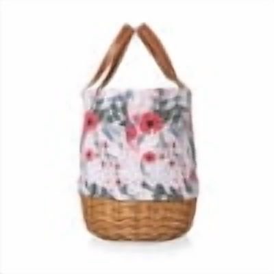 Floral Promenade Picnic Basket for 2 - Beige Canvas
