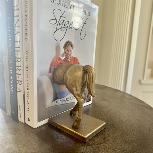 Fox Run Horse Decorative Bookend Set, 100% Iron, 4.5" x 3.75" x 9" Heavy Bookends