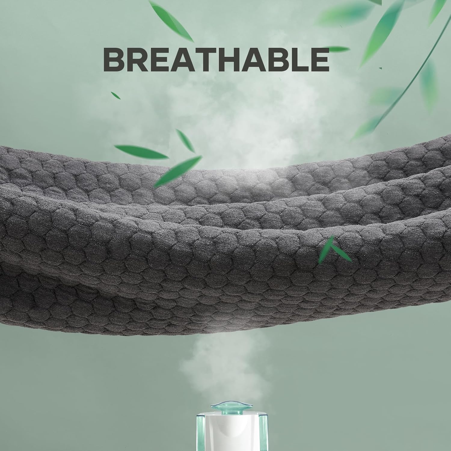 OhGeni 100% Waterproof Mattress Protector - Twin Gray, Deep Pocket, Cooling & Breathable Design