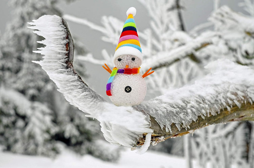 YAKii LED Snowmen Lamp | Color Changing Christmas Decorations | 7.3'' Desk Centerpiece Set of 3