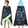 shuownshg Hooded Towels for Kids Game 60" x 35" Toddler Bath Beach Towel Poncho with Hood Super Soft and Absorbent 100% Microfiber for Boys Ages 5-12