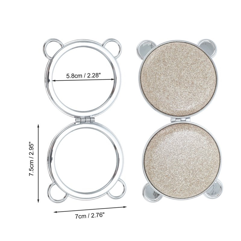 Bears Style Portable Makeup Mirror - Lightweight Desktop Grooming Accessory