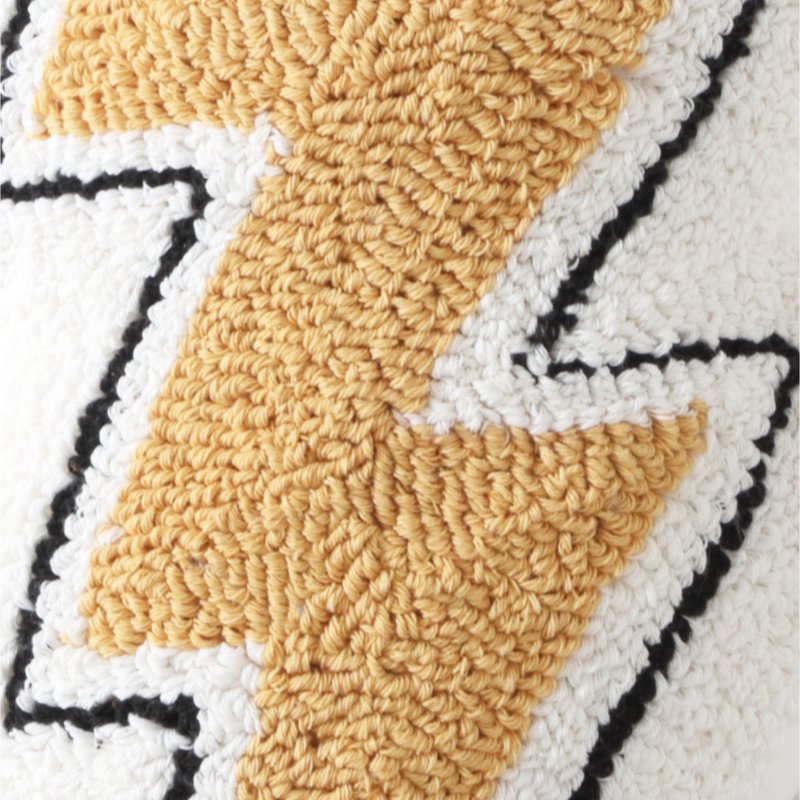 Lightning Bolt Decorative Pillow Set - 2 Pack, 10 x 20 Inches, Yellow