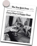 iHery Black Wall Art Print - Trendy Happy Hour New York Design | 12x16in Unframed Canvas for Home Décor