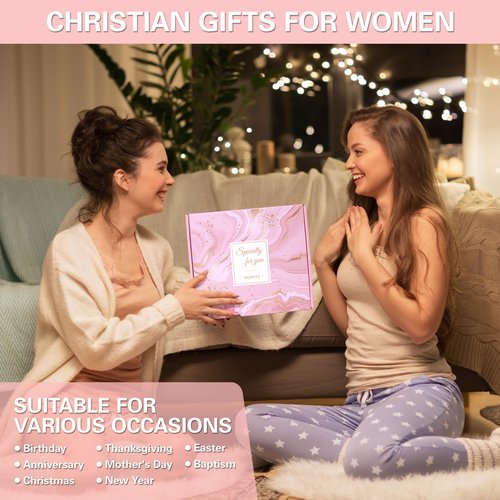 Joybuty Christian Gifts for Women Faith, Inspirational Religious Gifts for Women, Catholic Spiritual Gifts, Faith Based Gift Baskets, Baptism Mothers Day Birthday Gift Set for Mom Sister Friend Wife