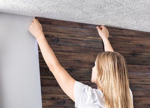 EasyLiner Peel & Stick Decor Removable Peel and Stick Wallpaper - Self Adhesive Decorative Shelf Paper for Cabinets, Walls, Resurfacing Projects - Adhesive Shelf Liner - 20in x 18ft - Chesnut Wood