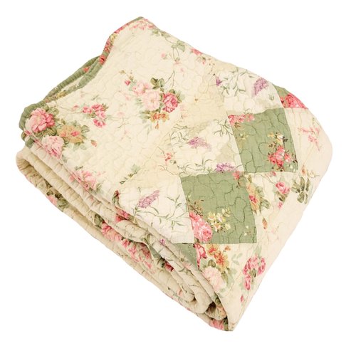 Greenland Home Bliss 100% Cotton Authentic Patchwork Throw Quilt, 1-Piece, 50 x 60 inches