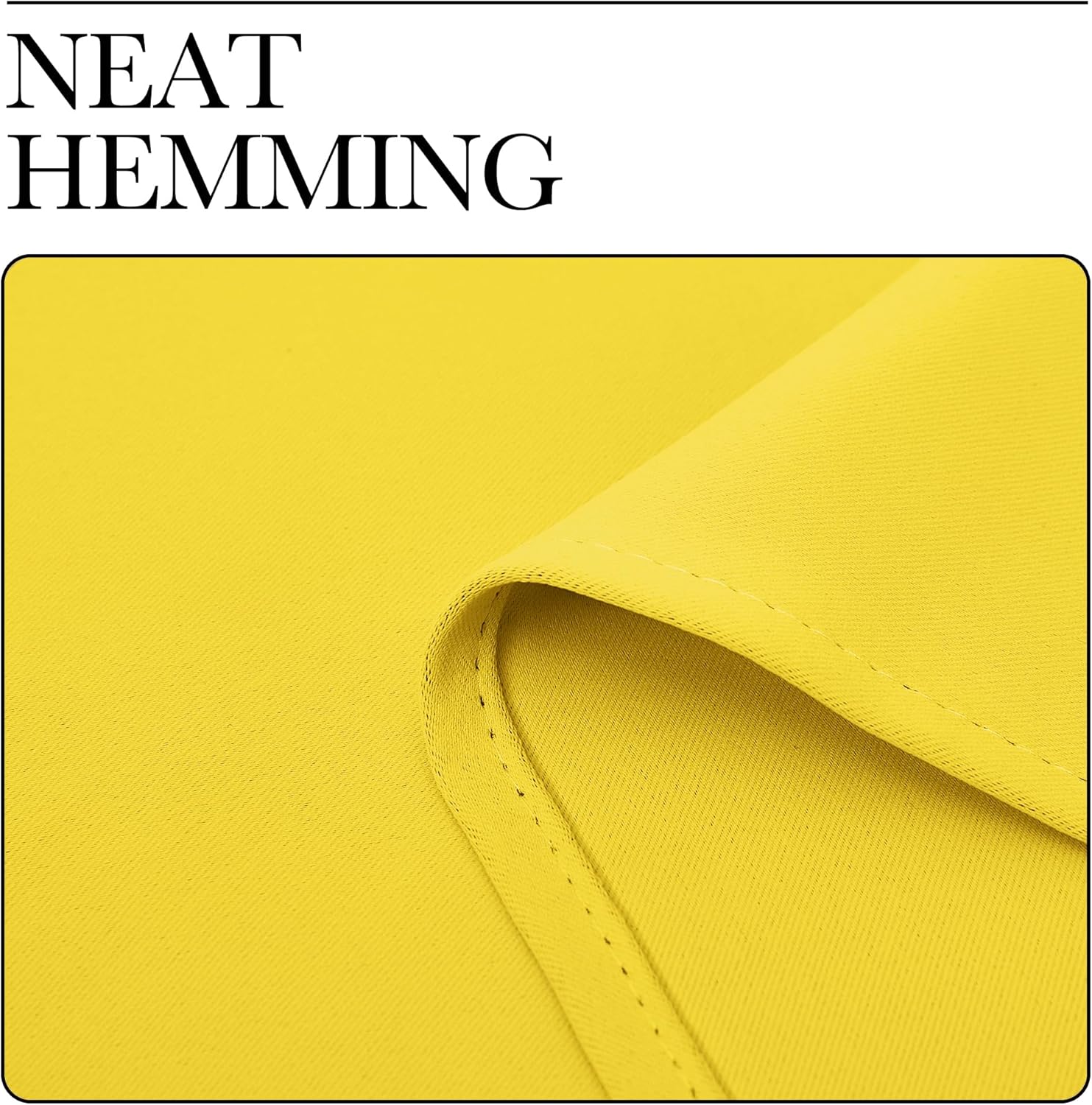 NICETOWN Thermal Insulated Bedroom Curtain Panels - Bright Yellow Grommet Drapes (34 x 45 Inch, 1 Pair)
