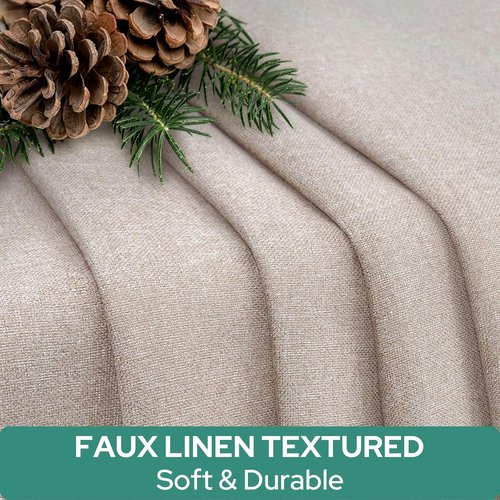 HOMEIDEAS 100% Linen Blackout French Door Curtains - Modern Farmhouse Privacy, 26 X 68 Inch Panel