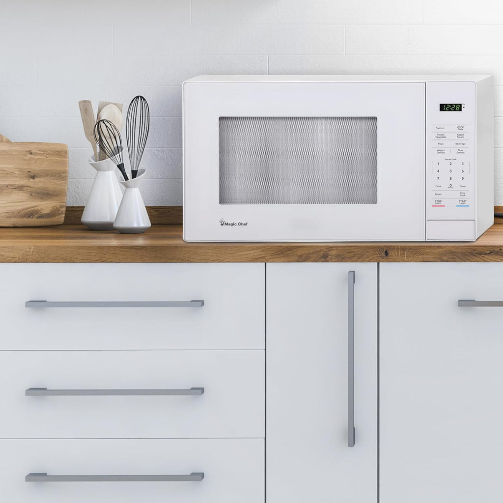 Regine Switzerland 1.1 Cu. Ft. Countertop Microwave Oven - Stylish White Finish