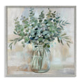 Stupell Industries Soothing Eucalyptus Flower Herb Arrangement Rustic Jar Framed Wall Art, Design by Nan