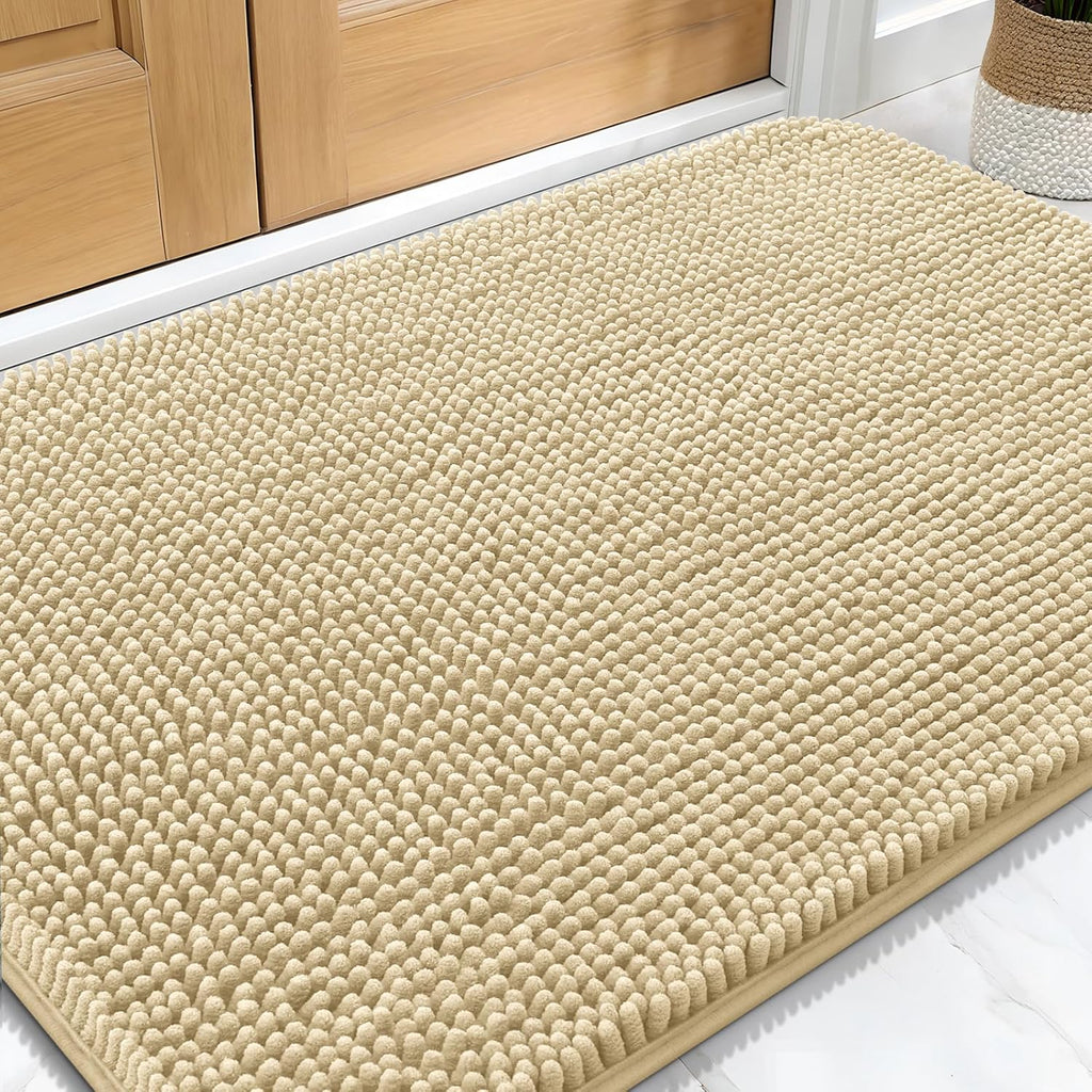 OLANLY Dog Door Mat - Absorbent Non-Slip Chenille Mat for Muddy Paws | 32x20, Quick Dry, Indoor Entryway Carpet