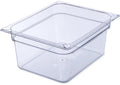 Proposed Value: Carlisle FoodService Products Storplus 1/2-Size Food Pan for Catering, Buffets, and Restaurants, Polycarbonate 6 Inches Deep, Clear, (Pack of 6)