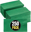 Green Dinner Napkins | Disposable 2-Ply Paper Napkins - 15" x 17", 250 Count Pack
