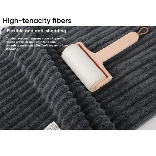Bedvcaty Luxury 4-Piece Quick-Dry Bath Towel Set 27.5X 55 Inches – Ultra Soft Microfiber for Bathroom, Bar, Pool, Gym & Travel – Elegant Twill Design