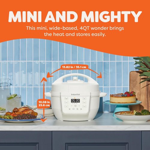 Instant Pot 4QT RIO Mini 7-in-1 Multi-Cooker - Versatile Pressure Cooker & Slow Cooker in Sea Salt