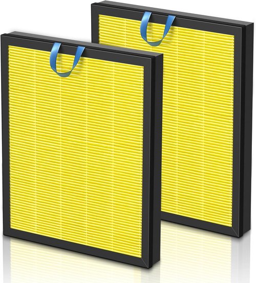 LEVOIT Vital 200S Pet Care Replacement Filter - HEPA & Activated Carbon, 2 Pack, Yellow