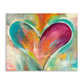 Stupell Industries Abstract Textural Heart Painting, Designed By Kami Lerner, 40 x 30, Canvas Wall Art