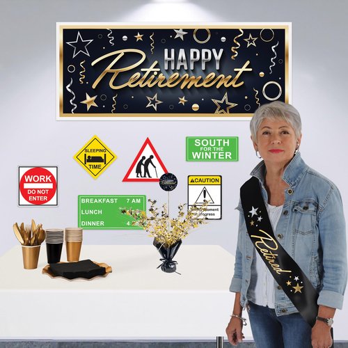 Retirement Cutouts Party Accessory Pack of 2