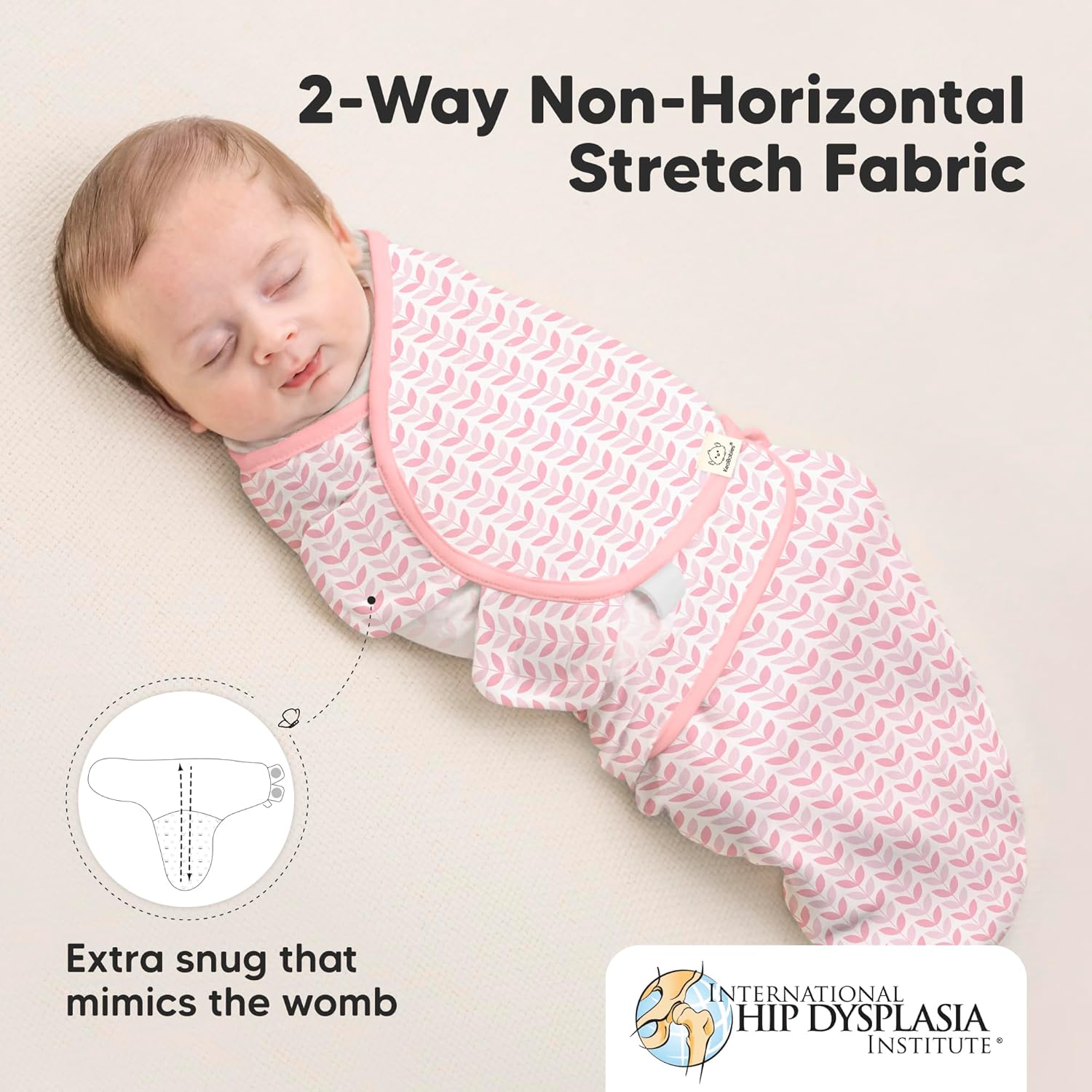 Organic Baby Swaddle Sleep Sacks by 3-Pack | Soft & Snug for Newborns 0-3 Months - Blossom Color