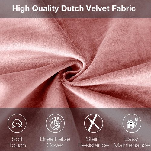 EDUJIN Large Bean Bag Chair, Memory Foam Bean Bag Chairs for Adults with Filler Included, Ultra Soft Dutch Velvet Fabric, Bean Bag for Living Room - 3 Foot, Pink