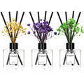 RYANNER Reed Diffuser Set of 3 Pack,Lavender Eucalyptus/White Jasmine/Lemongrass Scented Oil Diffuser with Sticks(1.7 fl oz Each Pack),Air Freshener for Bedroom Bathroom Office | Shelf Decor