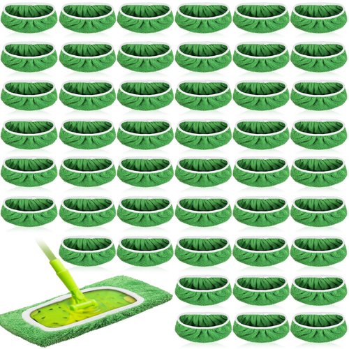 Nuogo 8 Pack Reusable Wet Mop Pads Refills Compatible with Swiffer Sweeper Mops Household Cleaning Washable Mop Pads for Wet & Dry Use (Mop is Not Included)