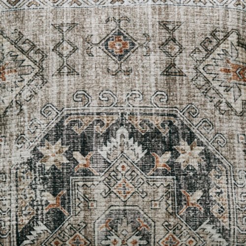 Signature Design by Ashley Roseridge Traditional 20x20 Inches Medallion Chenille Throw Pillow with Zipper Closure, Dark Brown & Beige