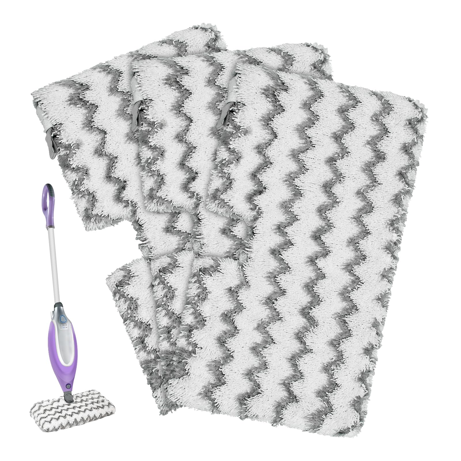 Steam Mop Replacement Pads for Shark S3500 Series S3501 S3601 S3501S S3601C S3550 S3801 S3901 S2901 Steam Pocket Mop,Microfiber Scrub Mop Pads for Deep Cleaning,Reusable and Machine-washable,3 Pack