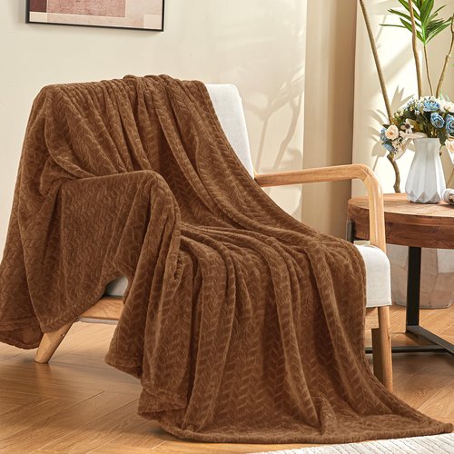 inhand Chocolate Brown Fleece Throw Blanket for Couch, Super Soft Flannel Blanket, Lightweight Fuzzy Blankets Sofa Bed Office, Washable Cozy Plush Fleece Blankets&Throw for All Season(50x60 Inches)