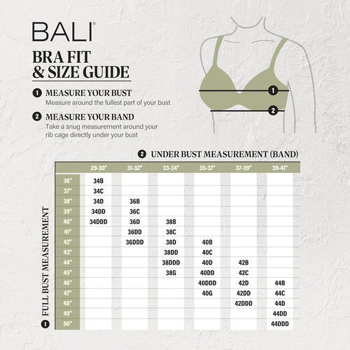 Bali Women's Underwire Bra - Seamless Comfort with Convertible Straps | Ultra-Light Design