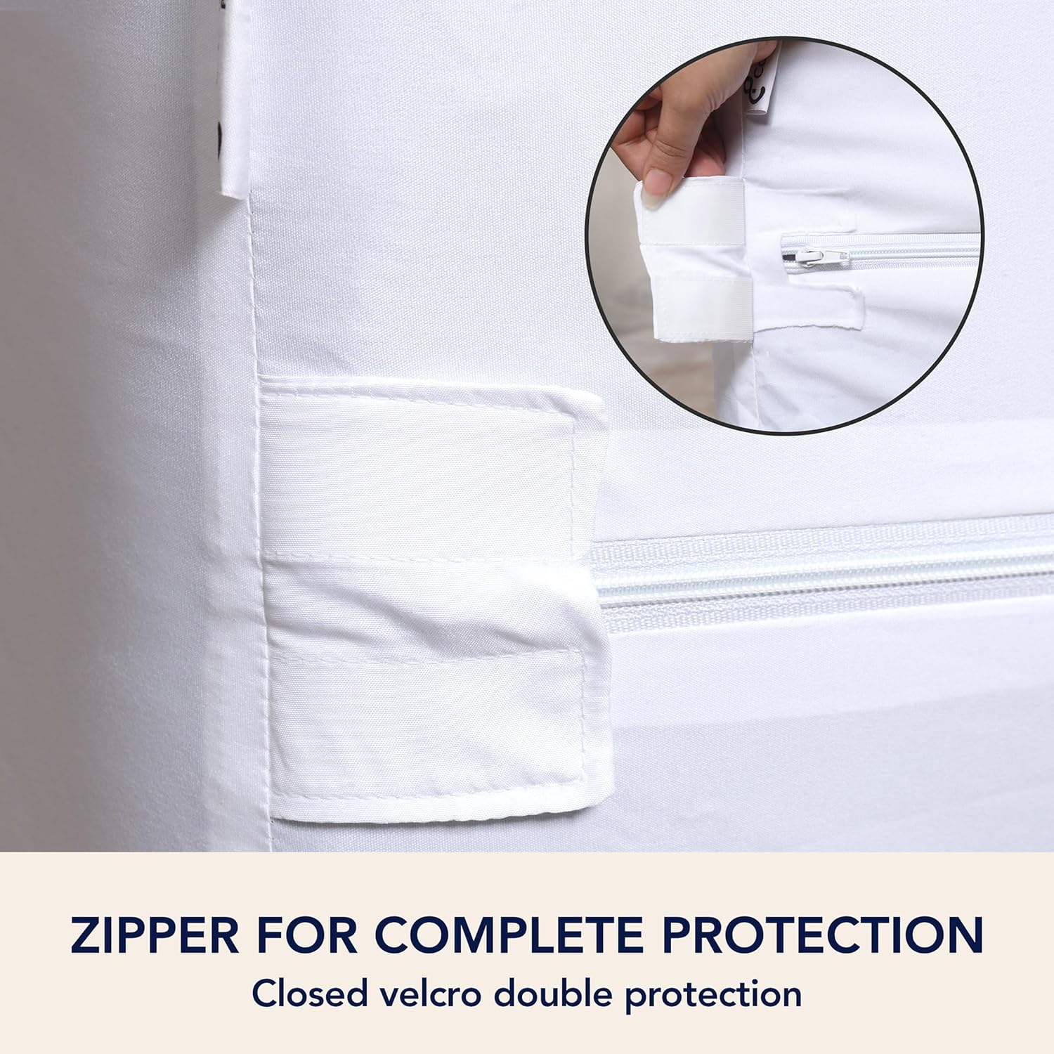 Zippered Mattress Encasement - Waterproof Queen Mattress Protector with 6-Sided Zipper - Soft, Noiseless, Machine Washable