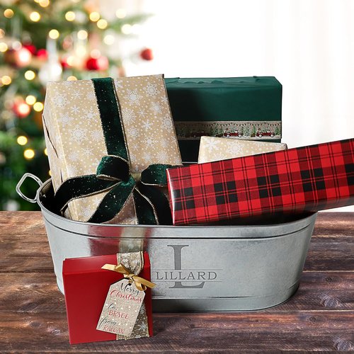 Let's Make Memories Personalized Beverage Tub w/Stand - Galvanized Beverage Tub - Customized Name & Initial – Drink Cooler - 5.5 Gallons