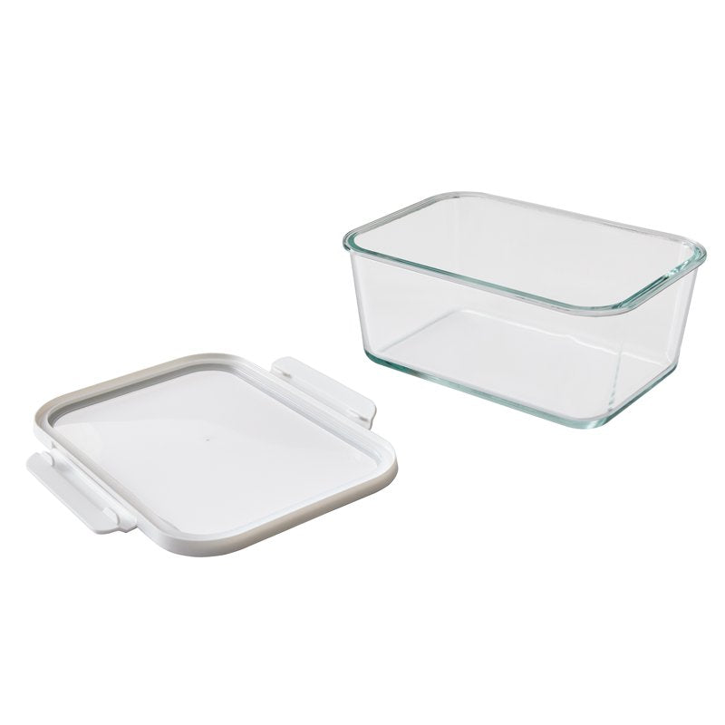 14 Cup Rectangle Glass Food Storage Container Set - 2 Pack