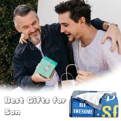 Xufudy Gifts for Son, Best Birthday Gifts for Adult Son Blanket 60"x50", Son Gifts from Mom/Dad, Son Birthday Gifts, Gift for My Son, Gifts for Grown Son